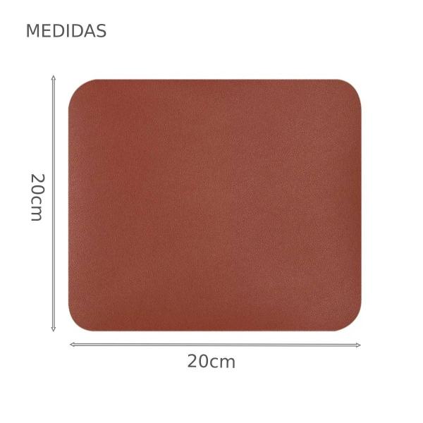 Imagem de Kit 10 Mouse Pad 20x20cm Gamer Pequeno Slim Impermeavel Tapete De Mesa Em Sintético Marrom Castor