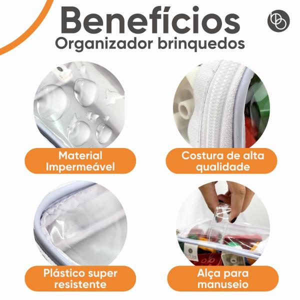 Imagem de Kit 10 Organizador Brinquedos Empilhavel Bloco Montar Organização Casa Bonecas Carrinhos