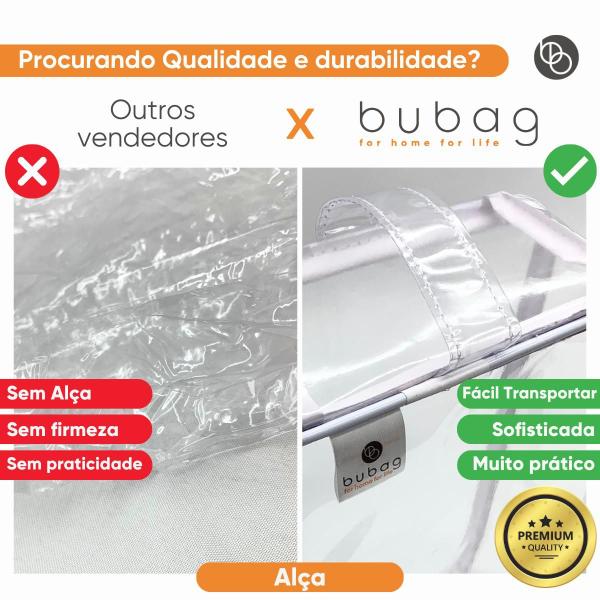 Imagem de Kit 10 Organizador Brinquedos Zíper Transparente Empilhável Bloco Montar Organizar Casa 