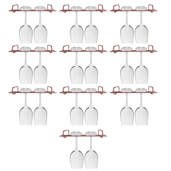 Imagem de Kit 10 Organizadores Suspensos Para Taças 25cm Suportes Porta Taças Retos