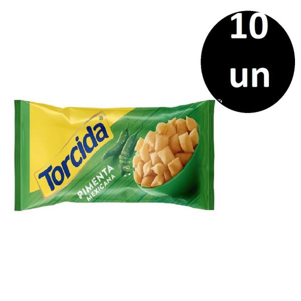 Imagem de Kit 10 Pacotes Salgadinho Torcida Pimenta Mexicana de 70g