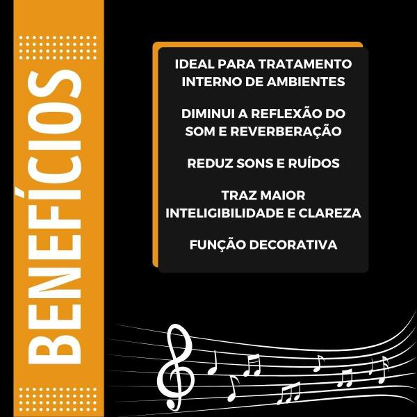 Imagem de Kit 10 Painéis Acústico Para Bloqueio De Ruídos Em Podcasts