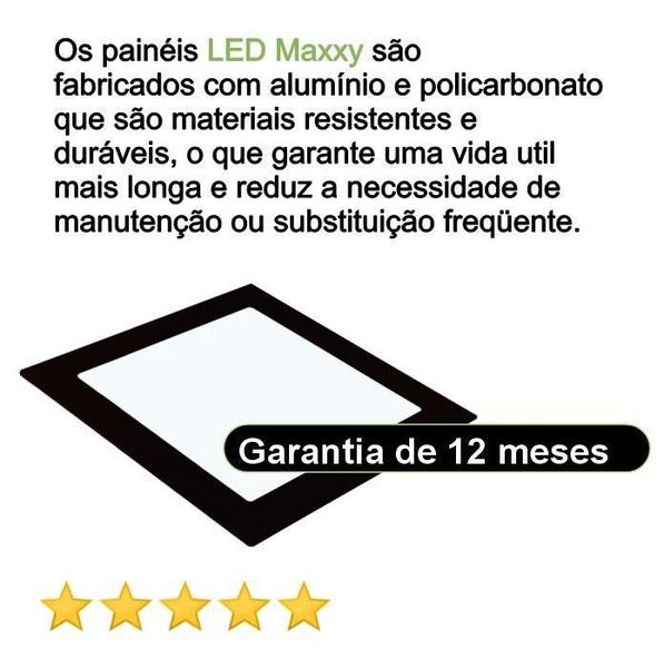 Imagem de Kit 10 Painéis Embutir Led Quadrado Preto 24W Neutro 4000K