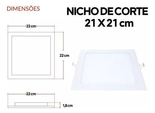 Imagem de Kit 10 Painel Plafon Led 18w Bco 6500k Quadr Emb Avant