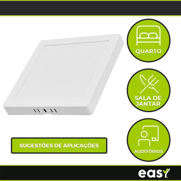 Imagem de Kit 10 Painel Plafon Led 18w Quadrado Sobrepor Branco Frio