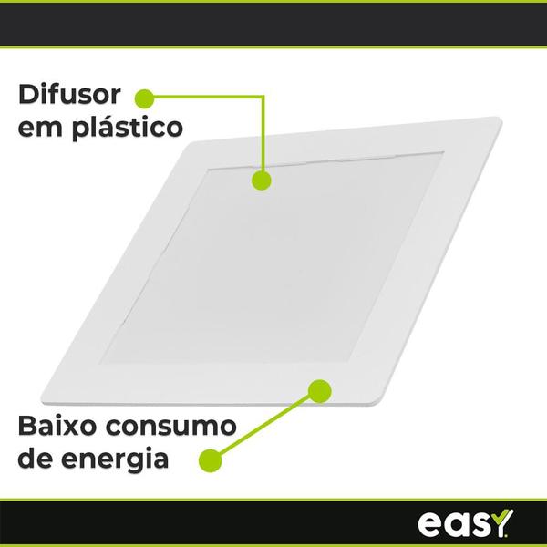 Imagem de Kit 10 Painel Plafon Led 25w Easy Branco Frio Bivolt Embutir