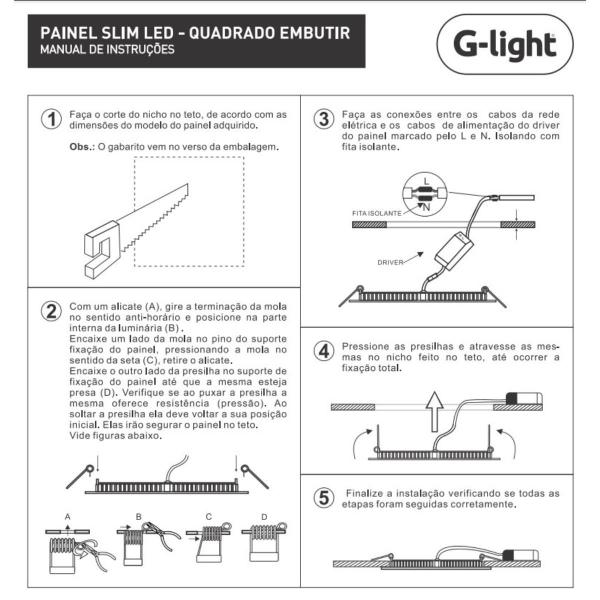 Imagem de Kit 10 Painel Slim Alumínio 24w Branco Frio