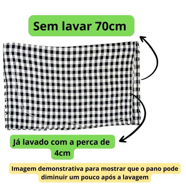 Imagem de Kit 10 Pano De Chão Xadrez Preto Grosso 96Gr - Tam 70X45