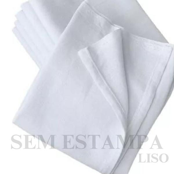 Imagem de kit 10 Panos de Prato Simples BRANCO Liso - Estampado para Cozinha - artesanato e Decoração 35X60 Ótima Qualidade e Melhor Custo Benefício