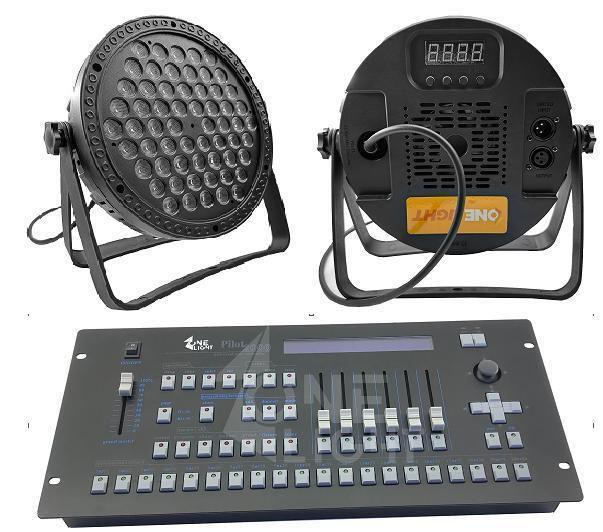 Imagem de Kit 10 Par Led Slim 60 Led 3W Rgbwa Onelight +Mesa Dmx Pilot