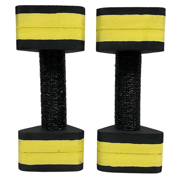 Imagem de Kit 10 Pares de Halteres Hidroginástica Em EVA 1 A 2 Kg DF4011-BK Preto/Amarelo Dafoca Sports