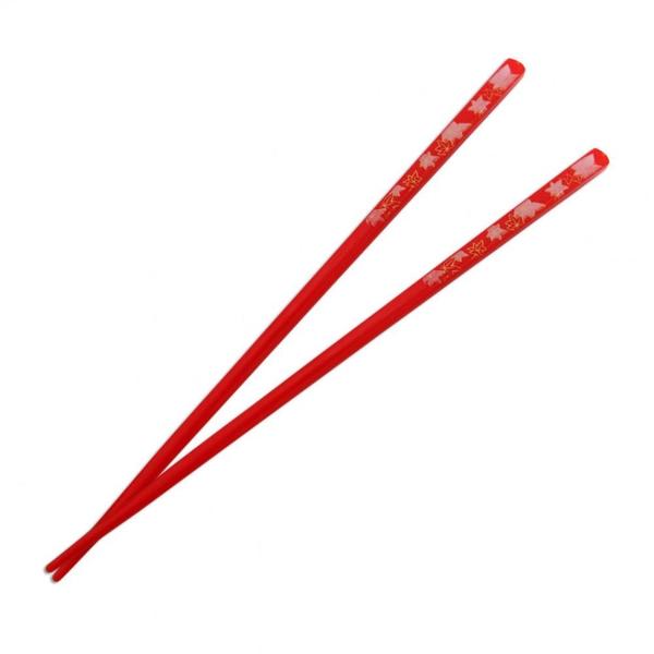 Imagem de Kit 10 Pares de Hashi para Comida Japonesa 22 Cm Vermelho Decorado  Nihon Shikko 