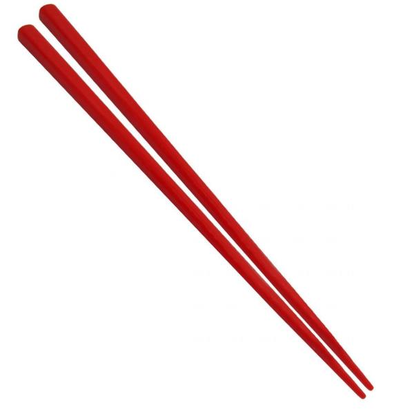 Imagem de Kit 10 Pares de Hashi para Comida Japonesa 22 Cm Vermelho  Nihon Shikko 