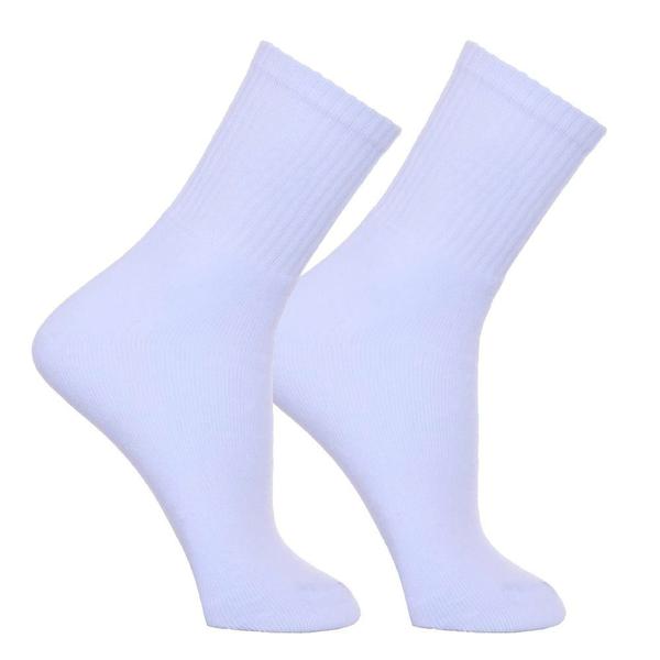 Imagem de Kit 10 Pares de Meia Adulto Masculina Esportiva Cano Alto Algodão Sport