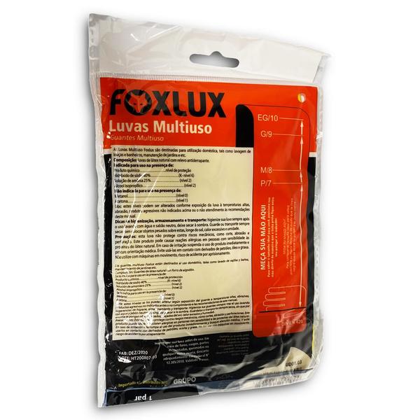 Imagem de Kit 10 Pares Luvas Multiuso Latex G / 9 Foxlux Amarela