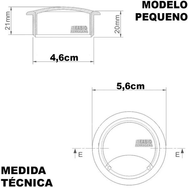 Imagem de kit 10 - Passa Fio Para Móveis Com Diâmetro de 46 mm Marfim