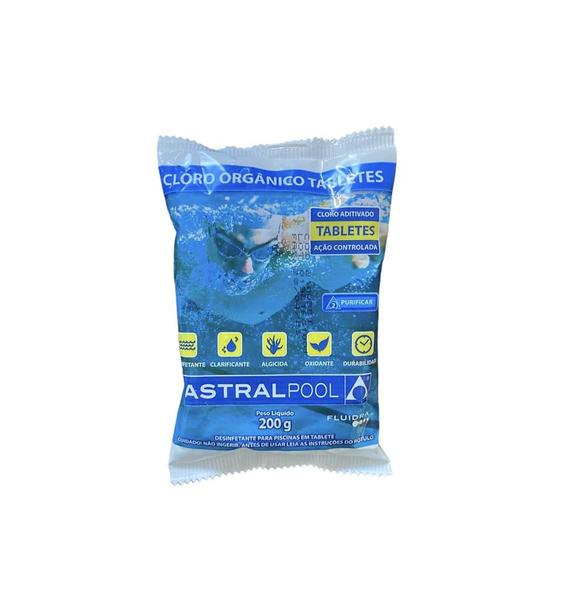 Imagem de Kit 10 Pastilhas Cloro Orgânico200g Astralpool Piscina