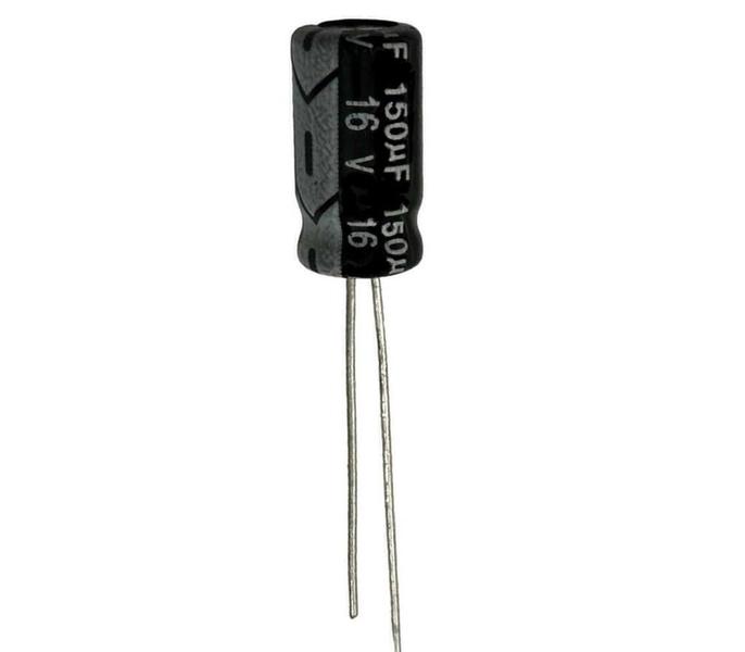 Imagem de Kit 10 pçs - capacitor eletrolitico 150x16v - 150uf x 16v 