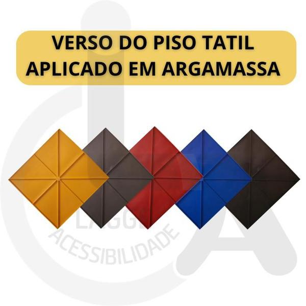 Kit 10 pçs piso tátil pvc argamassado direcional - LAGGE ACESSIBILIDADE Imagem de Kit 10 pçs piso tátil pvc argamassado direcional