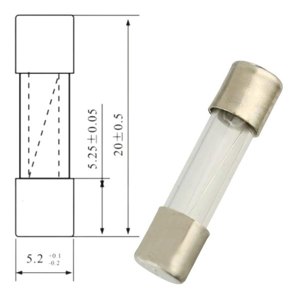 Kit 10 Peças - Fusivel de Vidro 3A 250V Pequeno 5x20 (5766) 20AG - FUSES ZY Imagem de Kit 10 Peças - Fusivel de Vidro 3A 250V Pequeno 5x20 (5766) 20AG