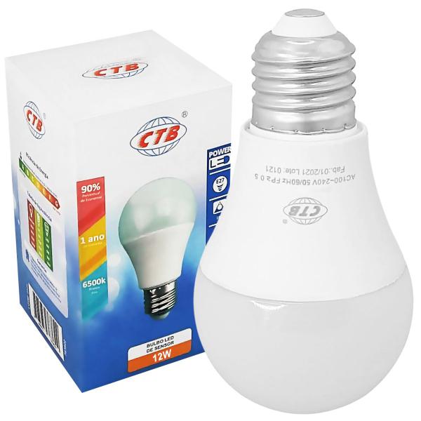 Kit 10 Peças Lâmpada Bulbo Led A60 12W Bivolt E27 Frio 6400K - CTB Imagem de Kit 10 Peças Lâmpada Bulbo Led A60 12W Bivolt E27 Frio 6400K