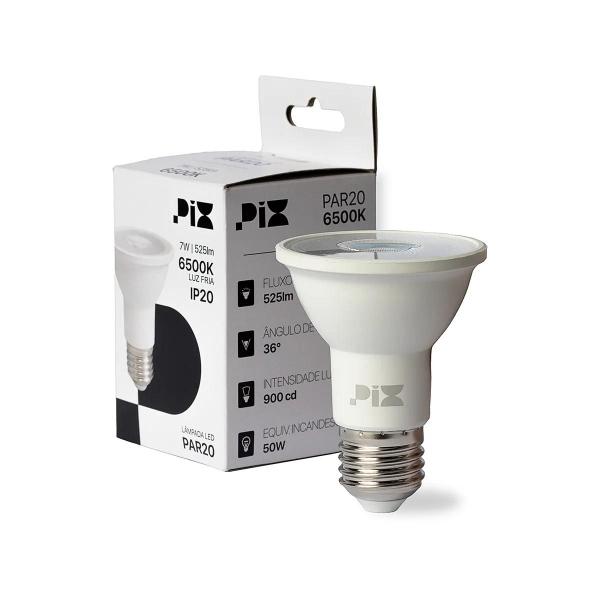 Imagem de Kit 10 peças lâmpada led par20 7w 6.5k branco frio pix 36505978