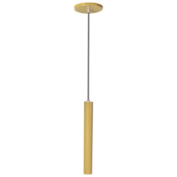 Imagem de Kit 10 Pendente Luminária Tubo Dourado Fosco 30 Cm