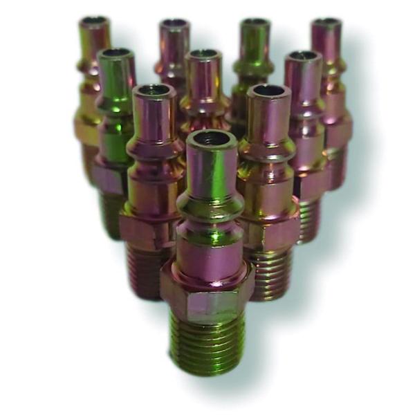 Imagem de Kit 10 Pino conector Engate Rápido Macho 1/4 Npt Lubefer