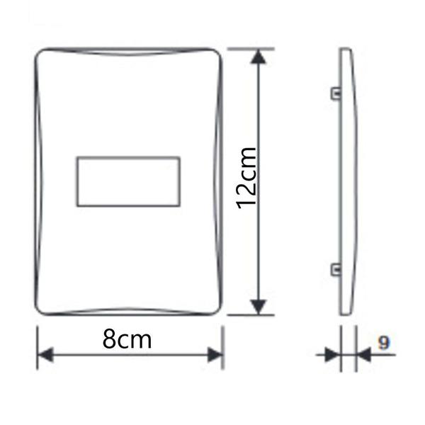 Imagem de KIt 10 Placa 4x2 1 Modulo Horizontal Habitat Branco 3633