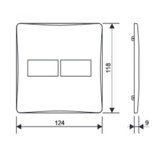 Imagem de Kit 10 Placa 4x4 Para 2 Modulos Com Suporte Habitat 3639