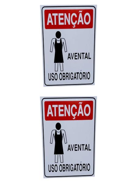 Imagem de KIT 10 Placa DE Sinalização OBRIGATORIO USO DE AVENTAL 20X30