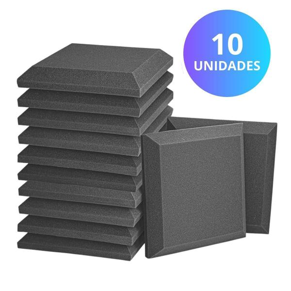 Kit 10 Placas Acústica Isolamento Sonoro Estúdios Ensaios - Armazém Das Espumas Imagem de Kit 10 Placas Acústica Isolamento Sonoro Estúdios Ensaios