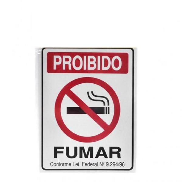 Imagem de KIT 10 PlacaS DE Sinalização 30x20 Proibido Fumar