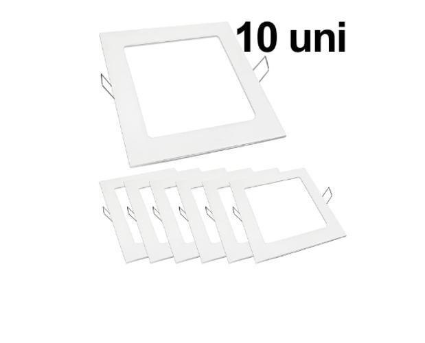 Imagem de Kit 10 Plafon Embutir Luminária Led 18W Quadrado Bivolt-