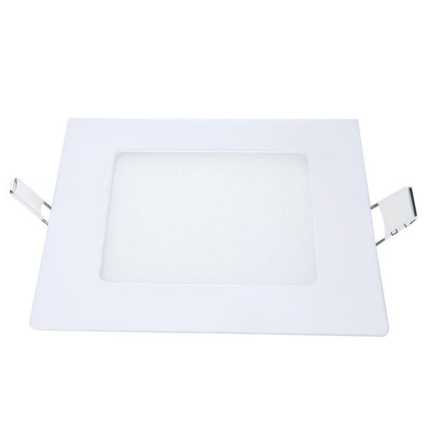 Imagem de Kit 10 Plafon Quadrado Embutir 6w 12x12cm Branco Quente 3000k