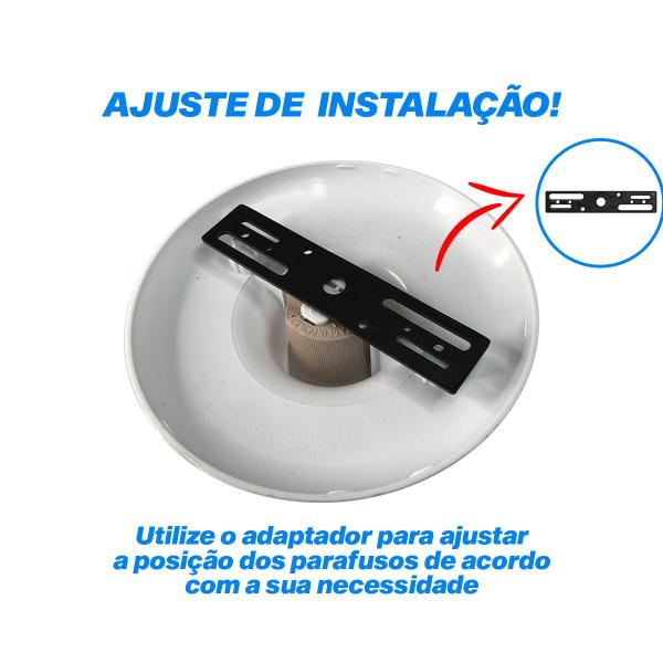 Imagem de Kit 10 Plafon Sobrepor 100w com Bocal soquete E27 em Porcelana 250v