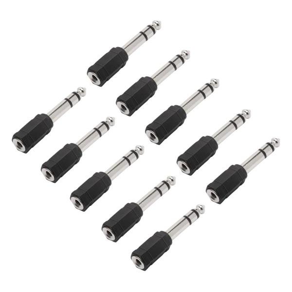 Imagem de Kit 10 Plug Adaptador P2 Fêmea Stereo Para P10 Macho Stereo