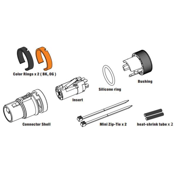 Imagem de Kit 10 Plug Xlr Fêmea E Macho Rotativo Low Profile Rack