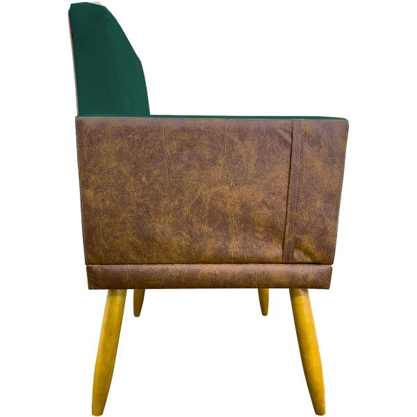 Imagem de Kit 10 Poltronas Decorativas para Sala Lis Material Sintético e Suede Cores Pé Palito