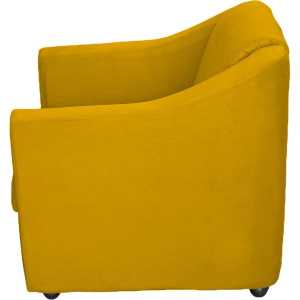 Imagem de Kit 10 poltronas decorativas para sala mila suede mostarda pé de plástico - clique e decore