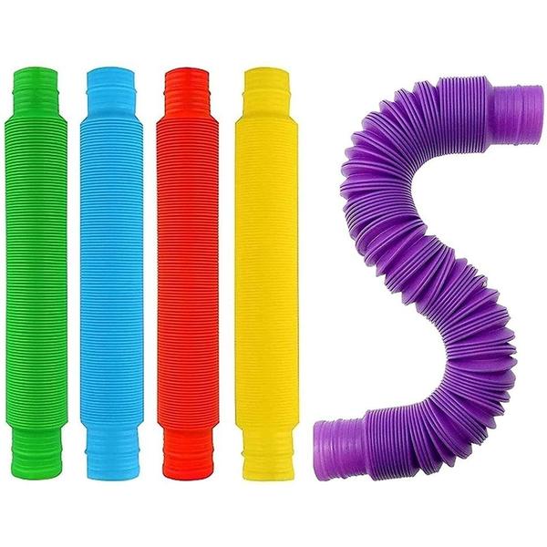 Imagem de Kit 10 POP TUBE GRANDE Tubo Fidget Toy Sensorial Descompressão Anti Stress