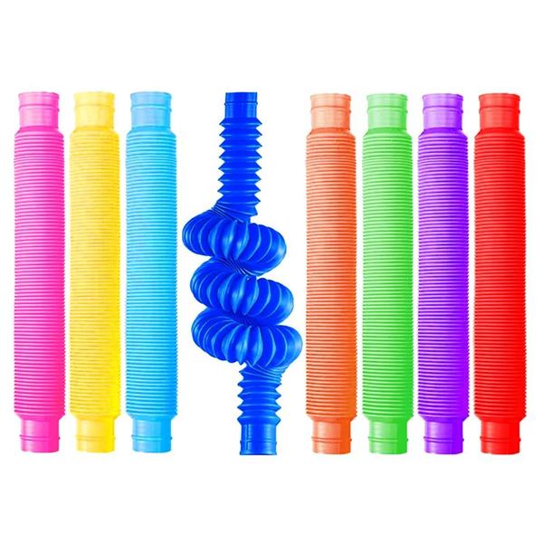 Imagem de Kit 10 POP TUBE GRANDE Tubo Fidget Toy Sensorial Descompressão Anti Stress