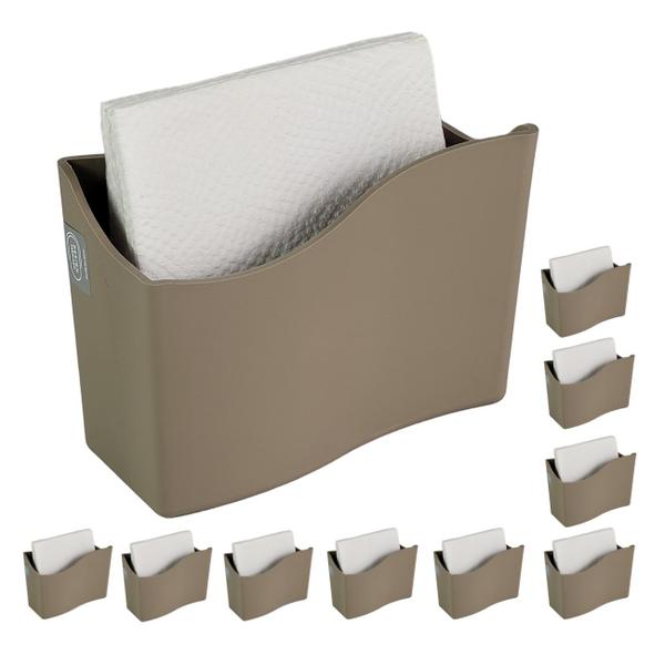 Imagem de Kit 10 Porta Guardanapo Plástico Cozy Organizador De Mesa Cozinha Cinza 10500 Coza