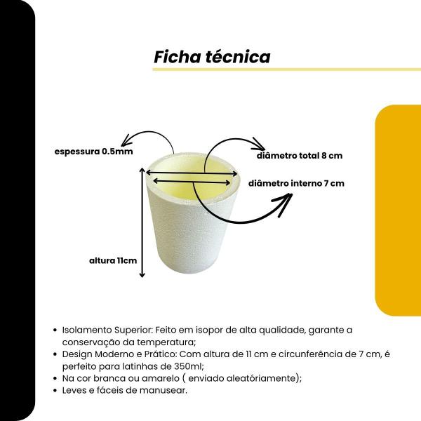 Imagem de Kit 10 Porta Latinha em isopor Camisinha cerveja- 350ml