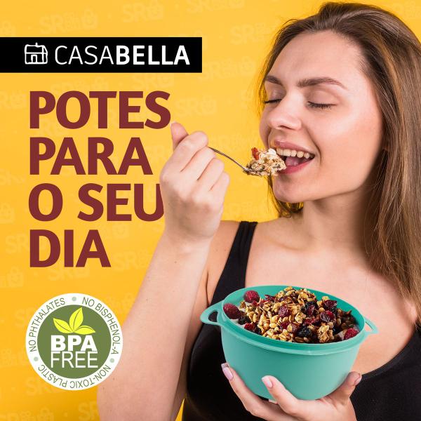 Imagem de Kit 10 Potes 500ml com tampa (Bowl Boll Marmita) para Micro-ondas Lava-louças Freezer Geladeira