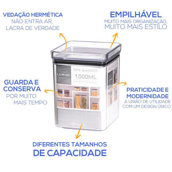 Kit 10 Potes Herméticos Acrílico Mantimentos Cozinha Organização - Paramount Imagem de Kit 10 Potes Herméticos Acrílico Mantimentos Cozinha Organização