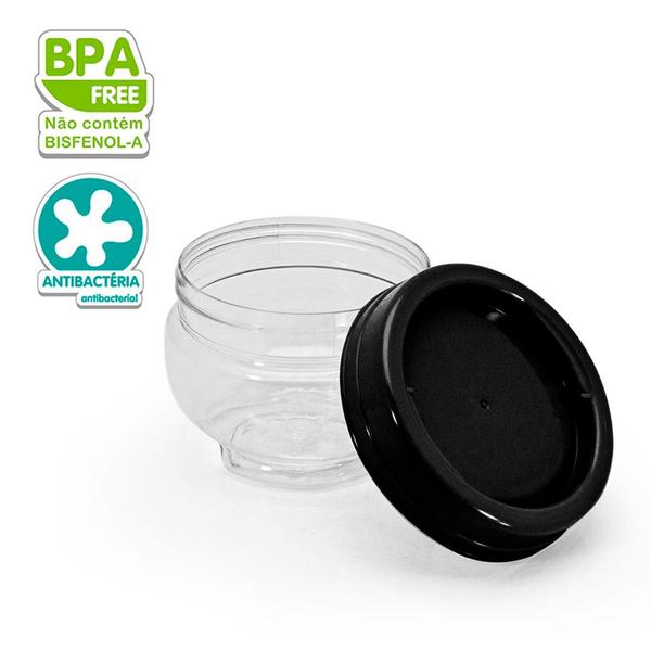 Imagem de Kit 10 Potes Organizadores Gire e Trave BPA Free Plasútil 155ml Empilha Fácil