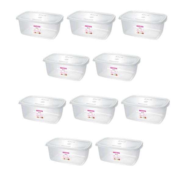 Imagem de Kit 10 Potes P/Alimentos Organizador 3,2L Transparente-SANREMO