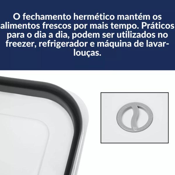 Imagem de Kit 10 Potes Vasilha De Plásticos Herméticos Electrolux Com Tampa