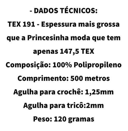 Imagem de Kit 10 Princesinha Fina Cor Preto 500 Metros Incomfio Linha para Crochê, Nagô e Box Braids